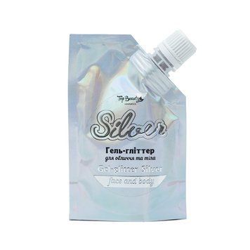 Top Beauty гель-гліттер для обличчя та тіла silver 50 мл 14240 фото