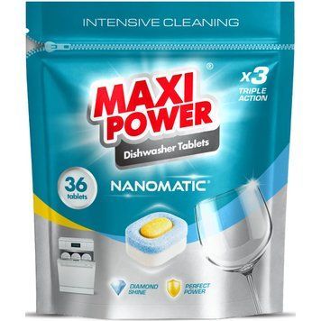 Maxi Power Nanomatic таблетки для мосудомийних машин 36шт 13977 фото